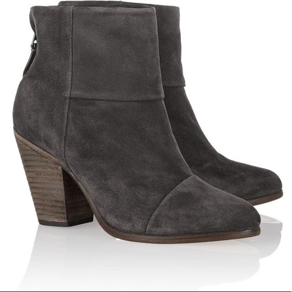 Rag & Bone Newbury Gray Suede Ankle Booties - Picture 1 of 8